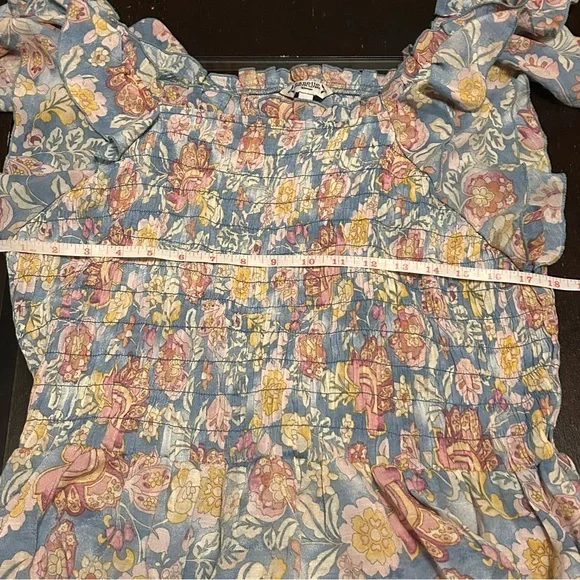 Nanette Lepore Floral Ruffle Sleeve Top With Cap Sleeves. Size 3X - Picture 8 of 9